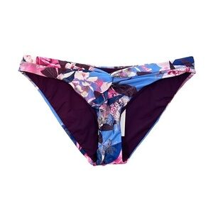 Becca Floral Twist Front Bikini Bottom NWT